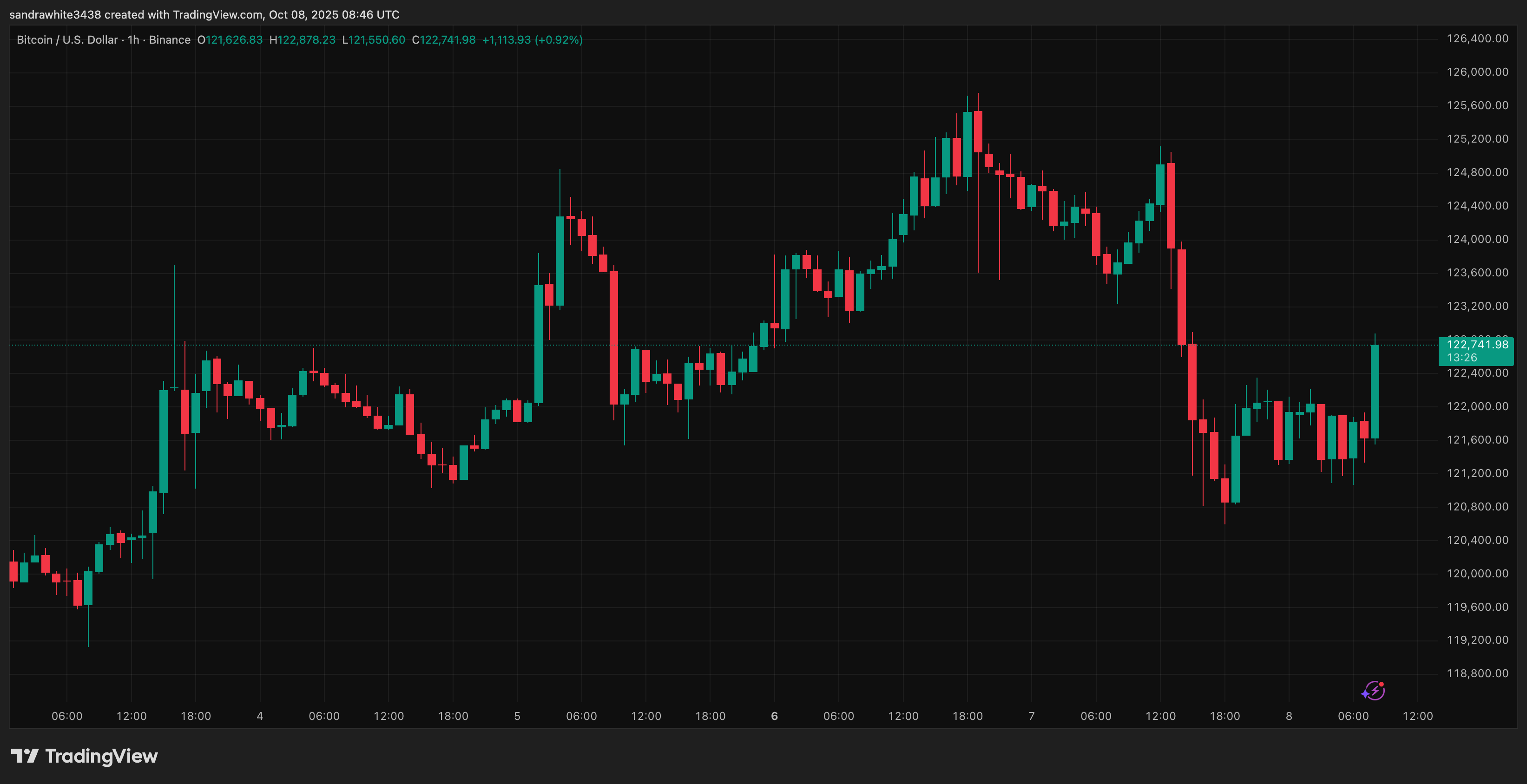 Bitcoin price chart from Tradingview.com (Michael Saylor)