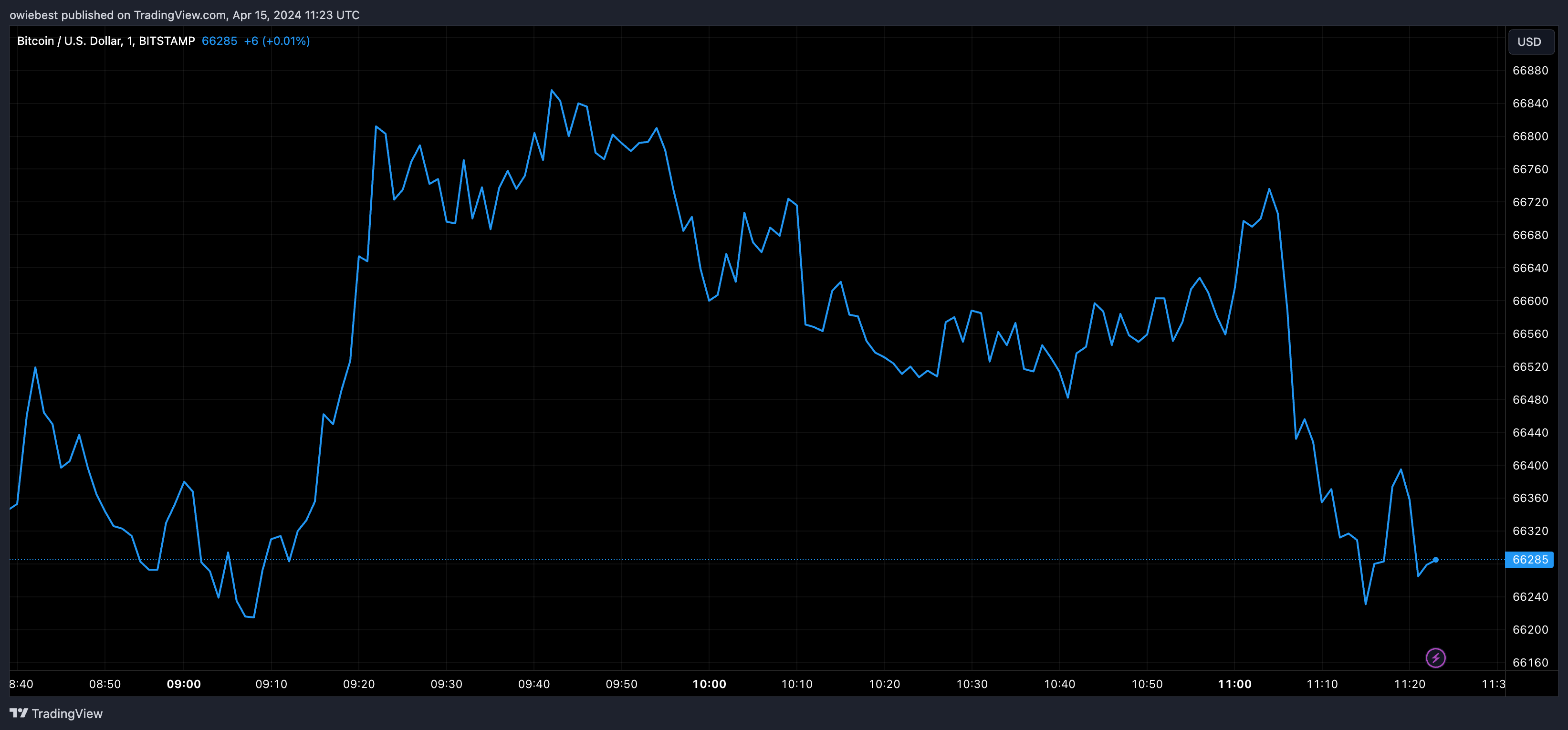 Bitcoin price chart from Tradingview.com (Ethereum ETF)